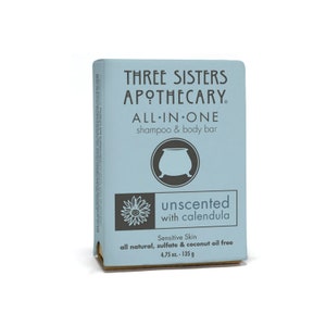 All in One Shampoo & Body Bar Unscented with Calendula