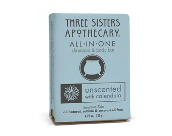 All in One Shampoo & Body Bar Unscented with Calendula