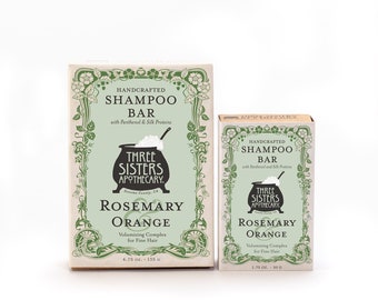 Shampoo Bar Rosemary & Orange - Volumizing Formula for Fine Hair