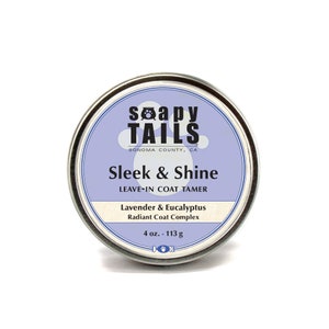 Soapy Tails Dominateur de pelage Sleek & Shine sans rinçage 4 oz - Lavande et eucalyptus