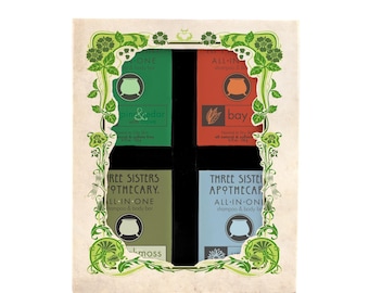 Boxed Gift Set Four Bar All in One Soap Sampler