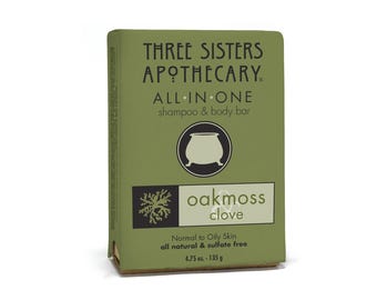 All in One Bay Shampoo & Body Bar Oakmoss and Clove