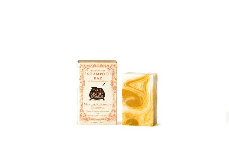 Mandarin Blossom And Calendula Shampoo Bar 1 75 Oz Sleek Etsy