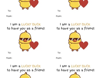 Ducky Classroom Valentines