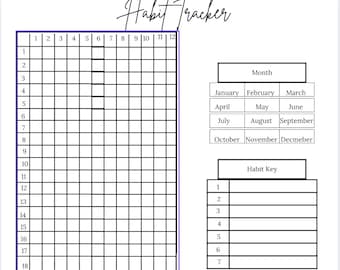 12 Monate Habit Tracker