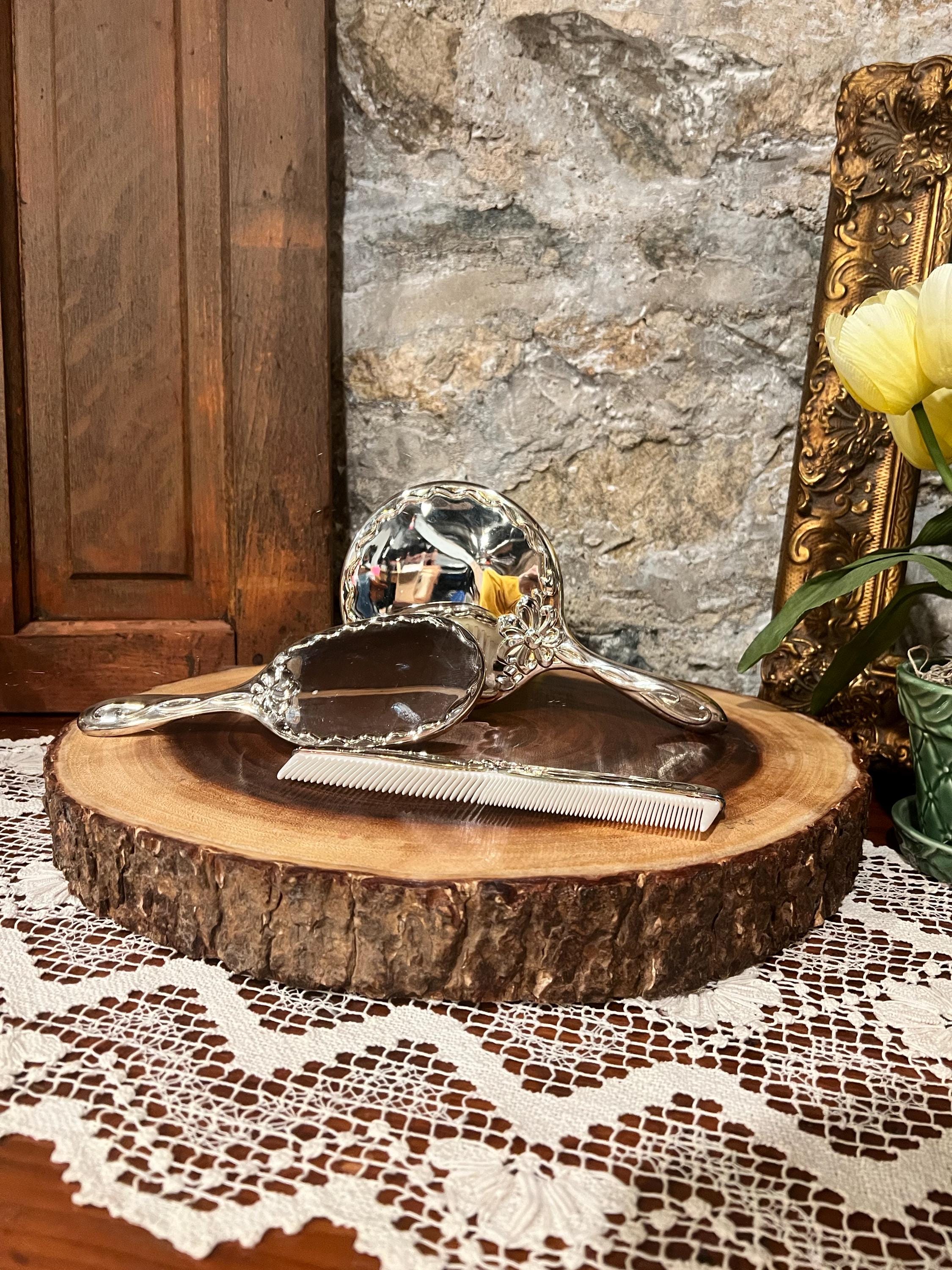 International Silver Hand Mirror - Etsy