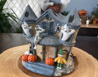 Vintage Partylite Halloween Haunted House Tealight Holder – Model P7311