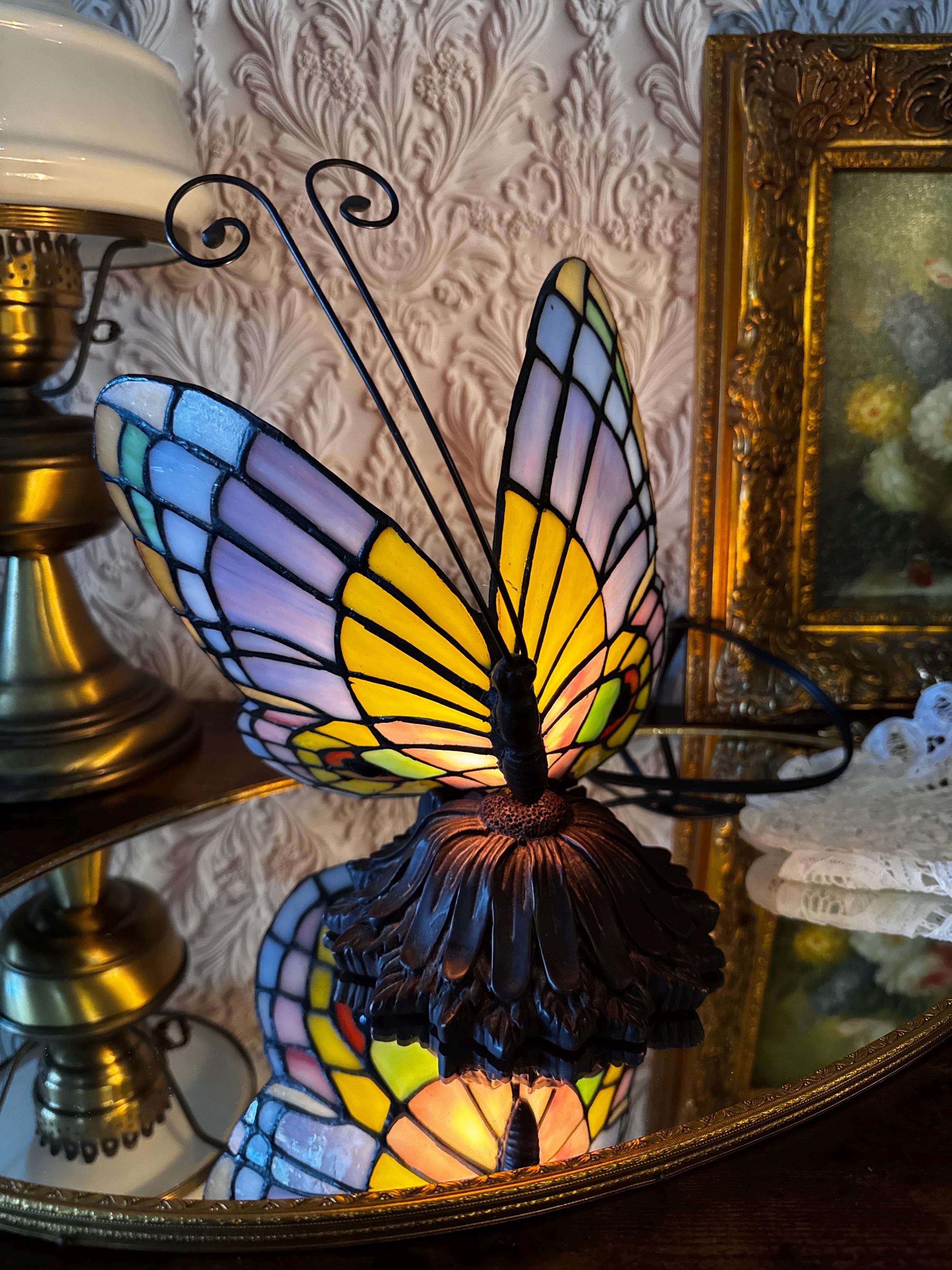 Vintage Butterfly Lamp - Etsy