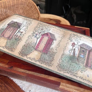 Faixa de Papel de Parede Estilo Casinha de Banho Primitiva de Chesapeake | Acabamento em Vinil Pré-Colado Vintage | ~18 cm x ~7,6 m | Fabricado nos EUA
