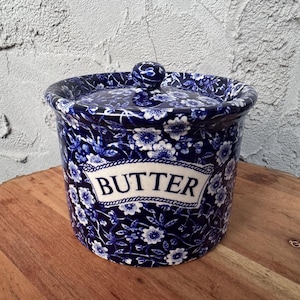Blue Calico Burleigh Dish - Etsy