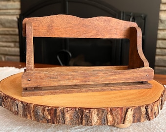 Estante para especias de madera vintage / Estante de pared rústico / Organizador de cocina pequeño de estilo campestre / Decoración de estilo granja