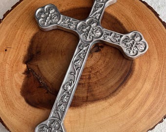 Boozell Collection Decorative Wall Cross | Cast Aluminum Cross | Religious Wall Decor | Ornate Metal Cross