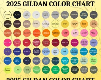 2025 Gildan Color Chart
