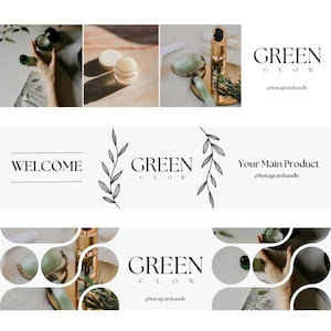 Etsy Shop Banner Kit Etsy Store Listing Mockup Eco Branding Kit Bundle Etsy Canva Templates for Etsy Sellers Modern Aesthetic Design