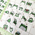Emotional Frog Stickers -  Emotion and Routine Stickers for Journals/Planners - Handmade in USA - Kawaii Stickers - Cute Planner Stickers
