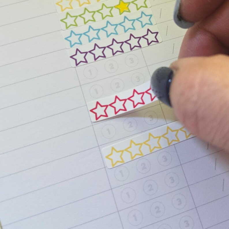 360 Star Rating Stickers - Movies, Books, Moods, Experience Tracking ...