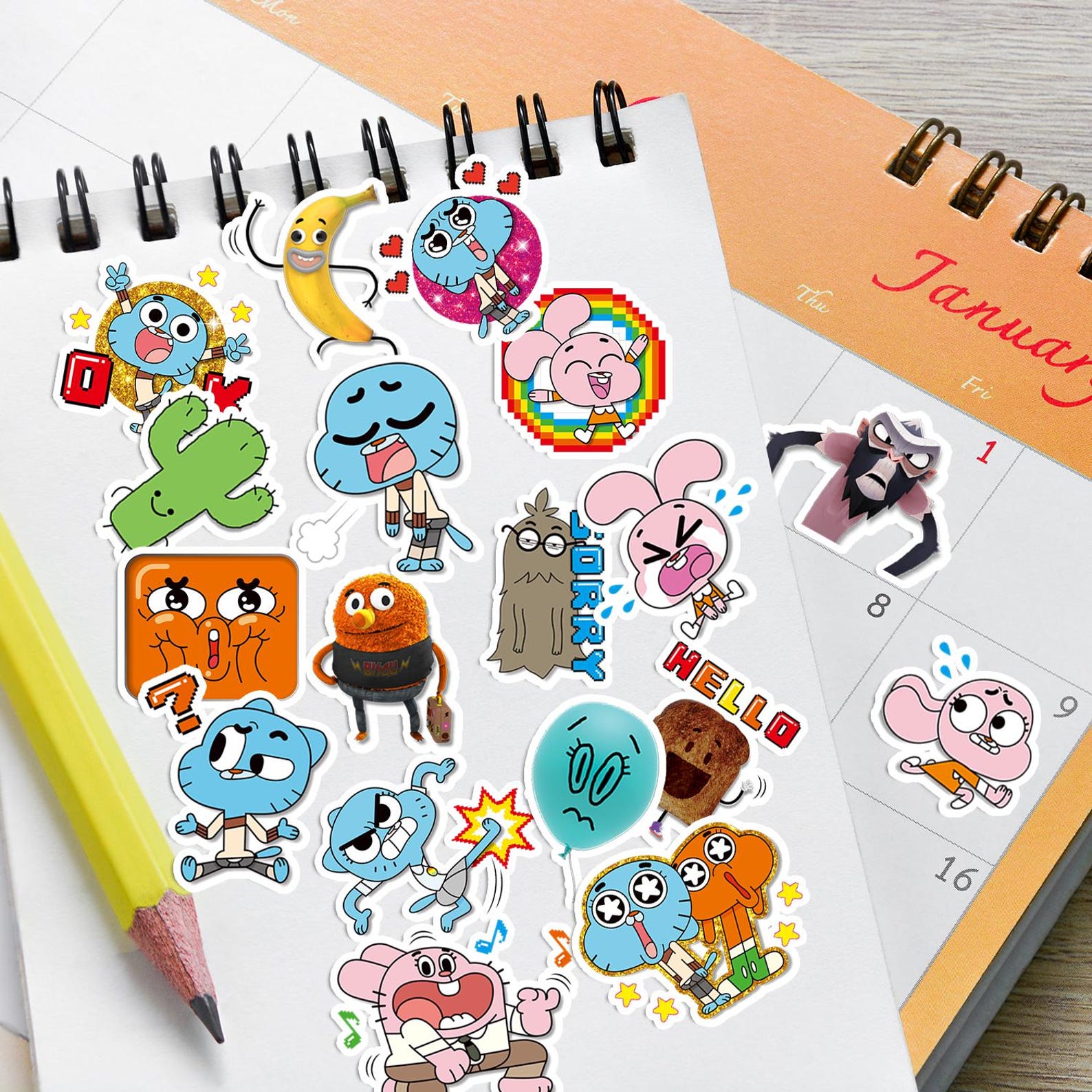 Amazing World of Gumball Sticker Set for Journals/planners - Handmade ...