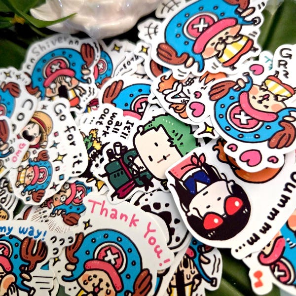 Chibi Chopper Fanart Stickers - Stickers for Journals/Planners - Reward and Grading Stickers