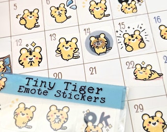 Tiny Tiger Stickers - 120 Emotion and Routine Stickers for Journals/Planners