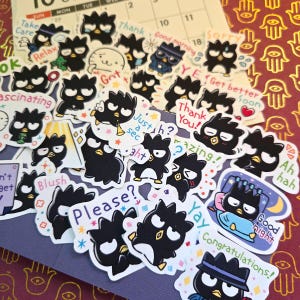 Moody Penguin Stickers for Journals/Planners - Sanrio Fanart Stickers for Planners, Scrapbooking, Reward Chart - Bad Badtz-Maru image 6