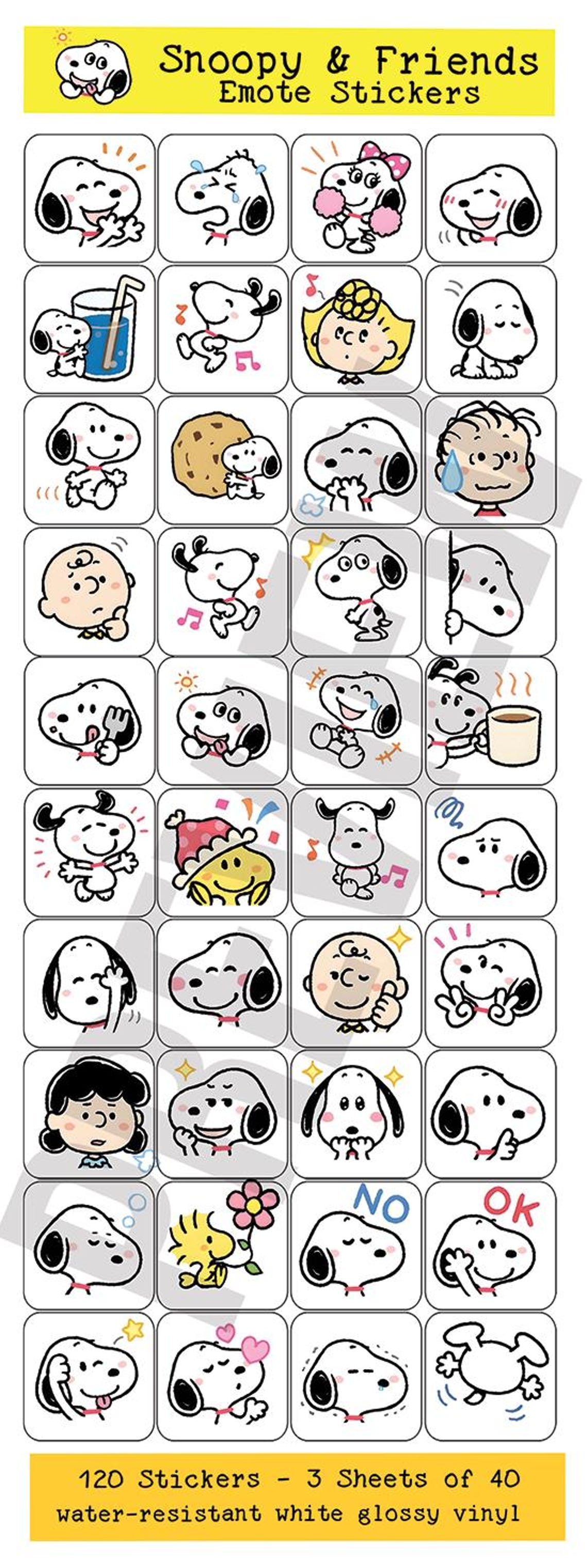 Snoopy Emotion and Routine Stickers for Journals/planners Handmade in ...