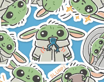 Baby Yoda 40 pc. Fanart Stickers for Journals/Planners - Grogu Mandalorian Reward Stickers