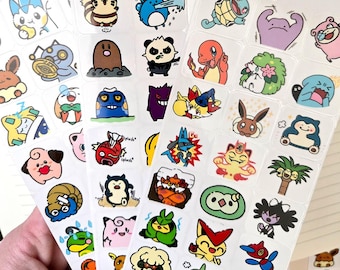 Poke Pals 3 Sheet Sticker Set for Journals/Planners - Poke Pals Reward Stickers - Handmade in USA