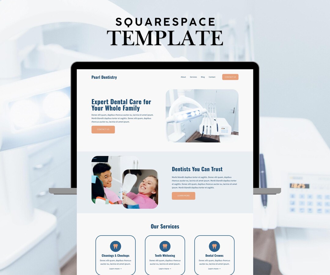 Squarespace Healthcare Template, Squarespace 7.1, Dentist Website