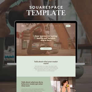 Squarespace Health Coach Template, Squarespace 7.1, Health Coach Website Template, Wellness Squarespace Template