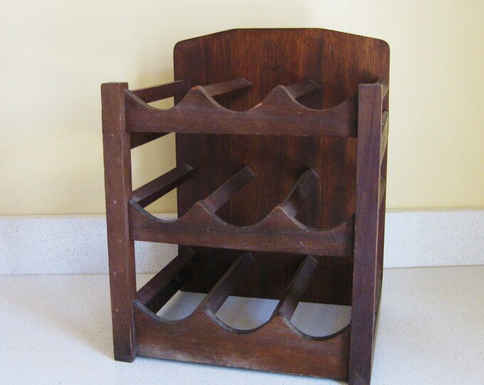 Vintage Wooden Wine Rack Etsy