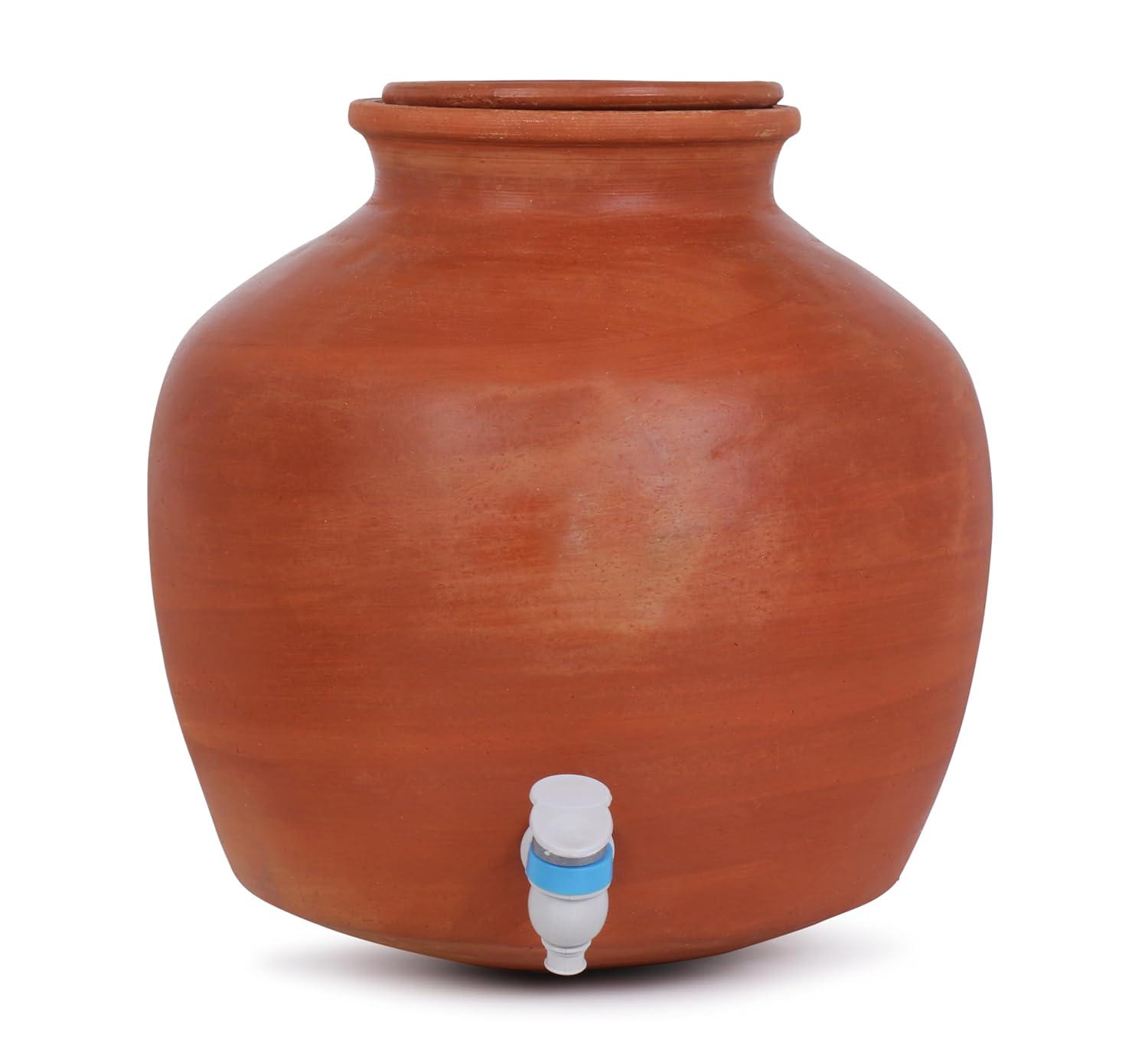 Mitti ka Matka 12 litres | Pani ka ghada | Matki with Tap & Lid