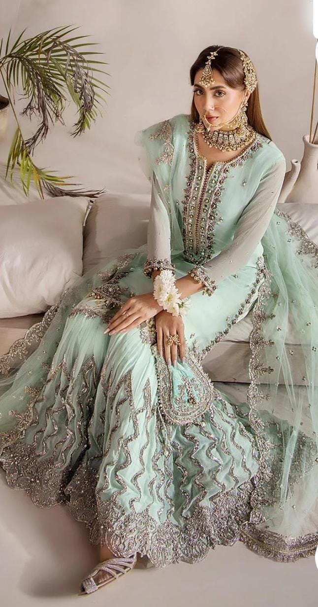 white christmas dresses Mukesh – Hafsa Malik main image 0