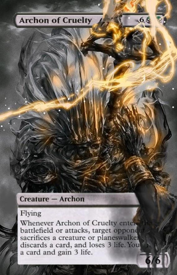 ARCHON OF CRUELTY Fan Art , Full Art Alter Made by Hand Upon Order - Etsy ARCHON OF CRUELTY Fan Art , Full Art Alter Made by Hand Upon Order - Etsy
