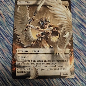 mtg cards like sun titan you may return target permanent card with mana value 3 or less from your graveyard to the battlefield. Sun Titan Returns As A