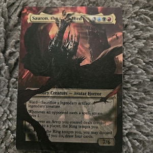Sauron the dark lord fan art, full art alter made by hand upon order