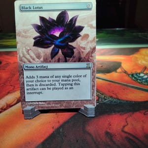 Black lotus fan art card, full art alter made by hand upon order