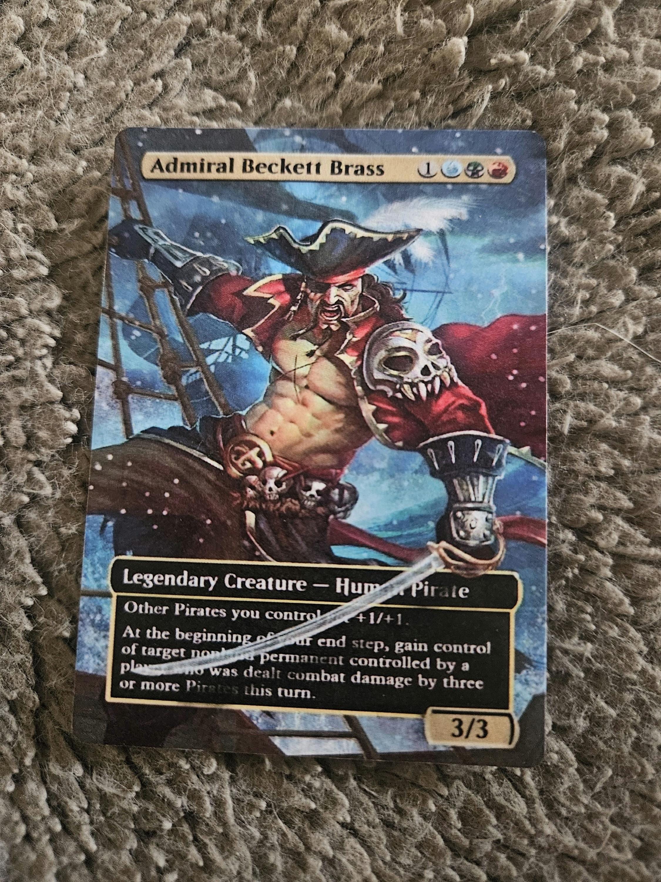 Admiral Beckett Brass Fan Art Card, Full Art Alter Made by Hand Upon Order  - Etsy
