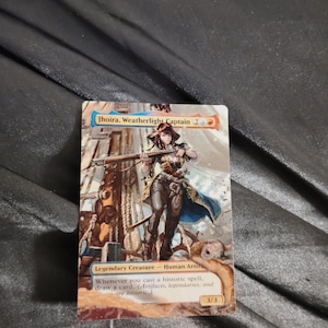 Jhoira, weatherlight captain,  full art alter made by hand upon order