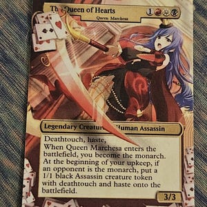Queen marchesa fan art card, full art alter made by hand upon order