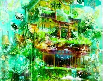 Yavimaya, Cradle of Growth fan art. full art alter made by hand upon order