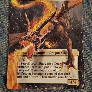 Scion of the Ur-dragon.l FAN ART CARD full art alter made by hand upon order