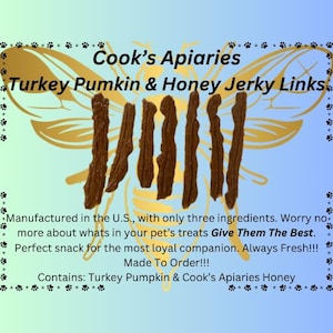 Turkey Pumpkin & Honey Jerky Links