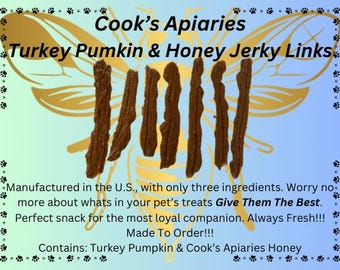 Turkey Pumpkin & Honey Jerky Links