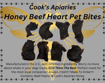 Honey Beef Heart Pet Bites.