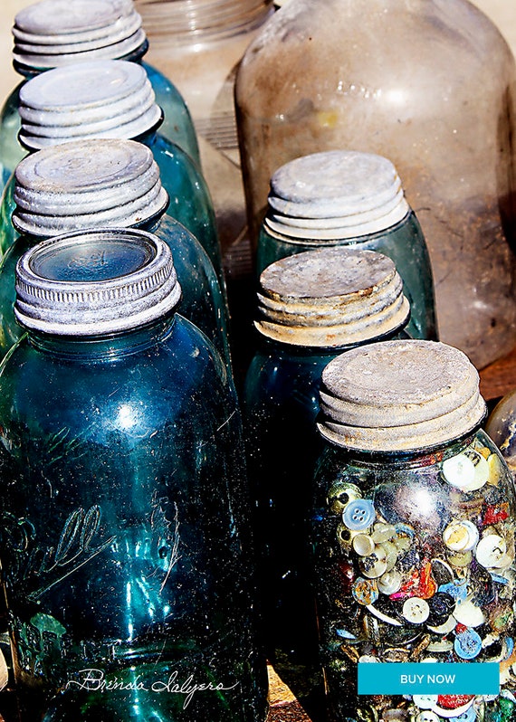 Jars Fine Art Giclee Print on Paper Canvas or Wood by Brenda Salyers by Brenda Salyers