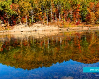 Reflections at Cave Run Lake Morehead Kentucky Fine Art Giclee Print on Paper Canvas or wood by Brenda Salyers by Brenda Salyers