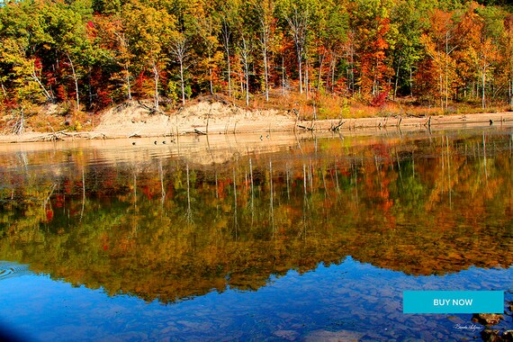 Reflections at Cave Run Lake Morehead Kentucky Fine Art Giclee Print on Paper Canvas or wood by Brenda Salyers by Brenda Salyers