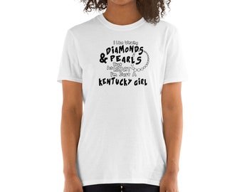 Camiseta unissex Kentucky Girl Gildan 64000 Softstyle com etiqueta destacável