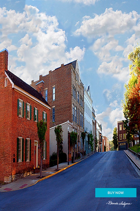 North Maysville St. Mt Sterling, Kentucky Fine Art Giclee Print on Paper Canvas or Wood by Brenda Salyers by Brenda Salyers