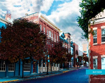 Court street Mt Sterling Giclee Print on Fine Art Paper Canvas or Wood by Brenda Salyers by Brenda Salyers